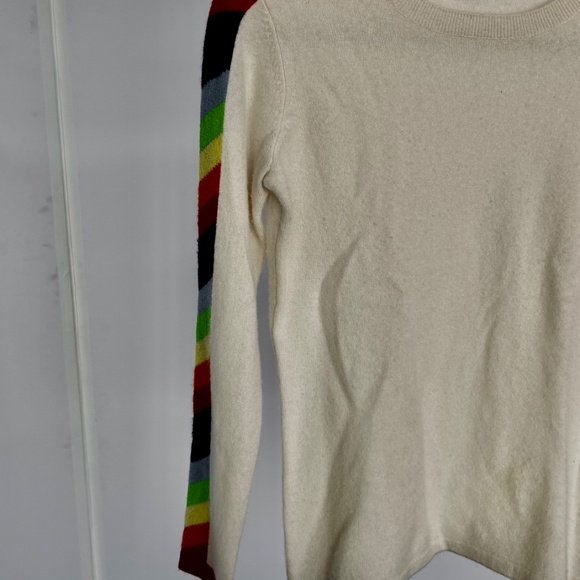 MADELEINE THOMPSON Cream Lodi Pullover Sweater🌈 - Picture 3 of 7